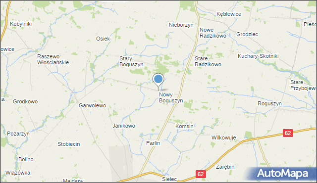 mapa Nowy Boguszyn, Nowy Boguszyn na mapie Targeo
